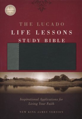 NKJV The Lucado Life Lessons Study Bible L/S Black/Stormcloud Gray - Max Lucado
